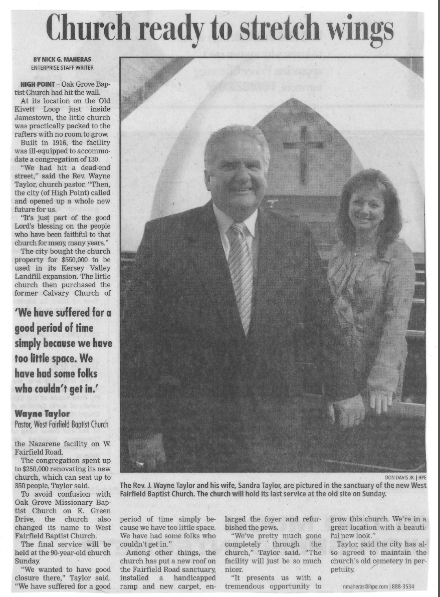 Church ready to stretch wings